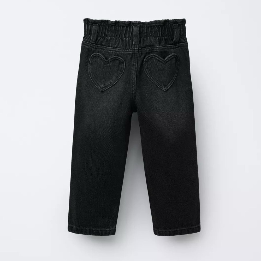 Zara HEART POCKET PAPERBAG JEANS
